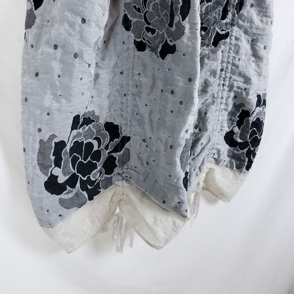 Fairy Smocked Bubble Hem Dress Convertible Womens One-Size Gray Cinching - Picture 6 of 11